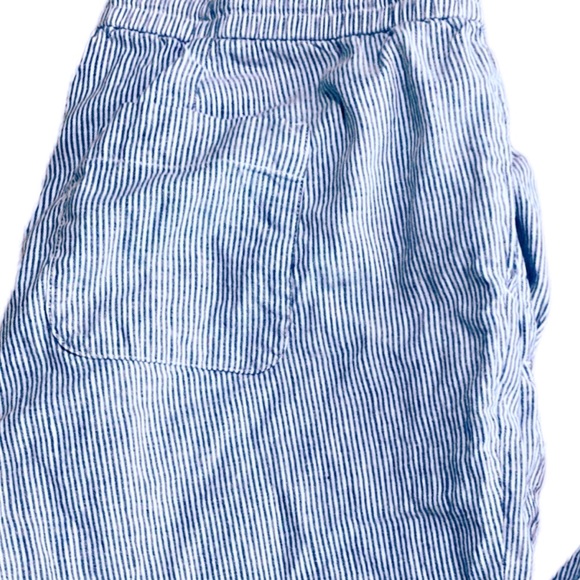 Talbots Linen Blend Striped Wide Leg Pants - Picture 8 of 11